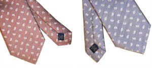 cravate coton et soie