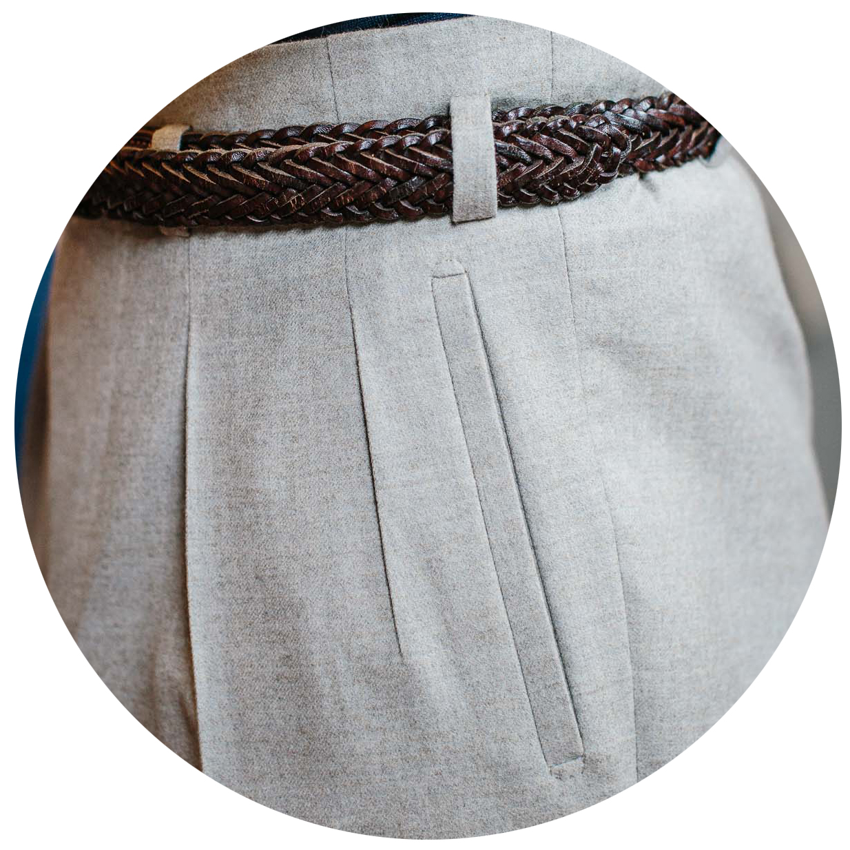 pantalon poche passepoilée coté